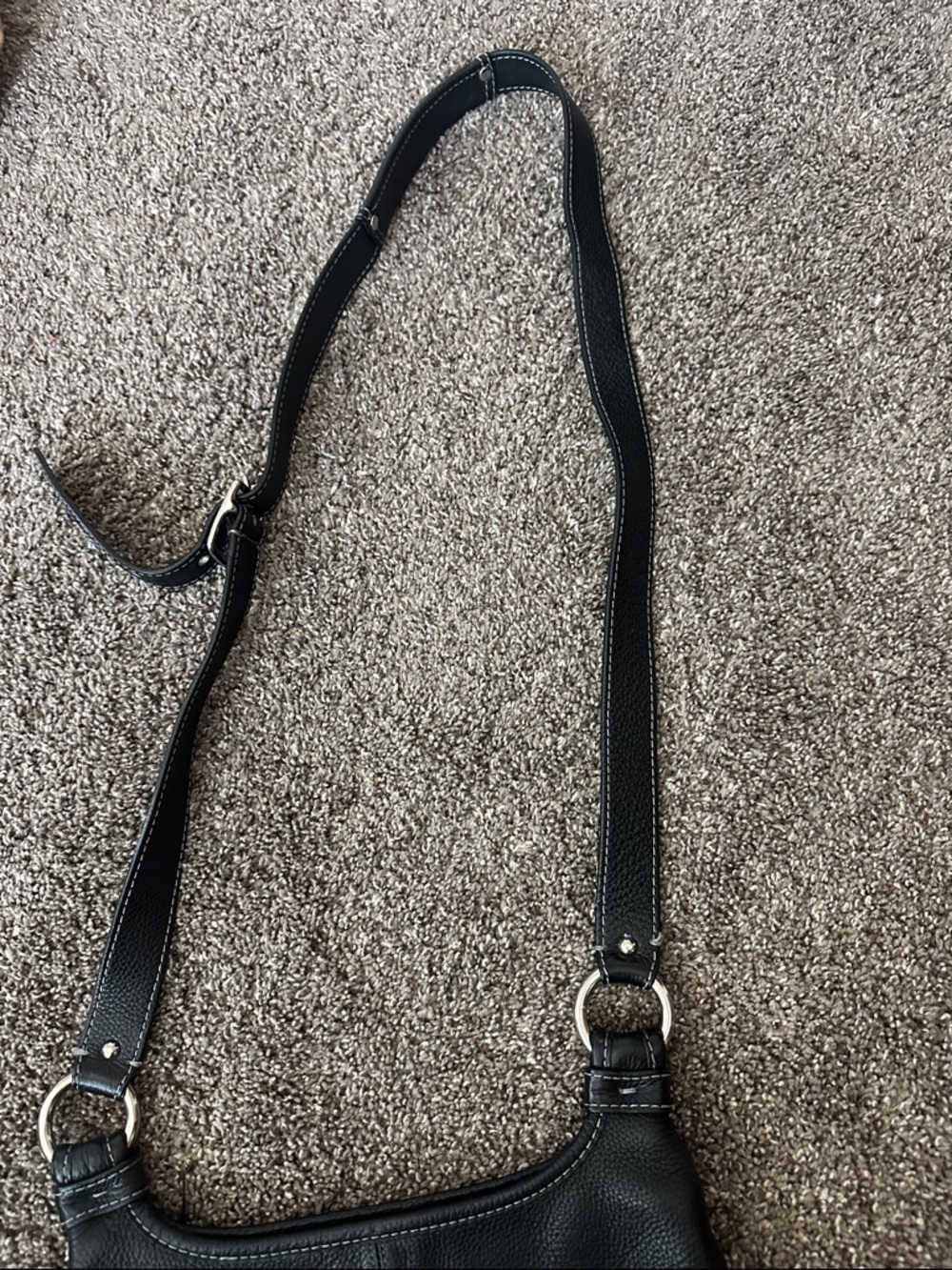 Coach Penelope Hippie Black Pebbled Leather Crossbody Bag Minimalist - Picture 9 of 11